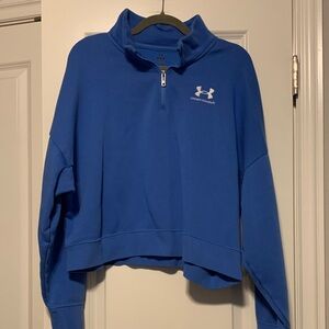 Under Armour Royal Blue Quarter-Zip Top, Size Large, Excellent Condition